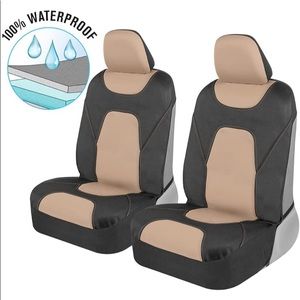 Beige seat covers